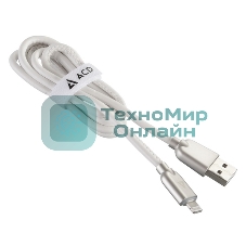 Кабель USB ACD-Allure Lightning - USB-A Кожа, 1м, белый