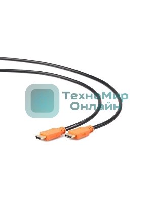Кабель Cablexpert HDMI CC-HDMI4L-6, 19M/19M, v2.0, серия Light, позол.разъемы, экран, 1.8м, черный, пакет