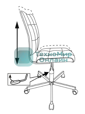 Кресло компьютерное Бюрократ CH-330M белый Lincoln 100, искусственная кожа, крестовина металл хром