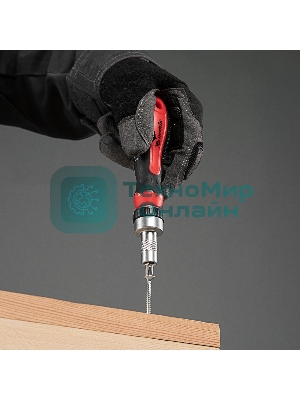 Отвертка реверсивная Matrix с набором бит и насадок торцевых, CrV,1/4