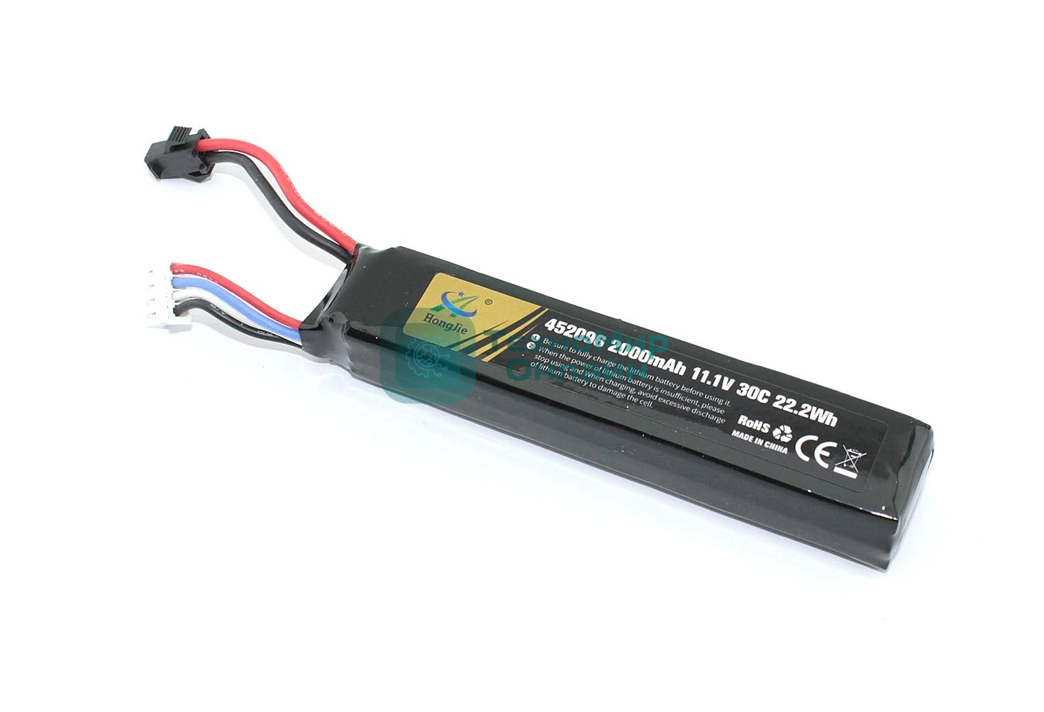 Портативный аккумулятор Li-Pol 11.1v 452096 2000mAh разъем SM