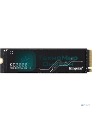 Накопитель SSD Kingston KC3000, 2Tb, PCIe 4.0 x4, M.2 2280, NVMe, R/W 7000/7000, с радиатором
