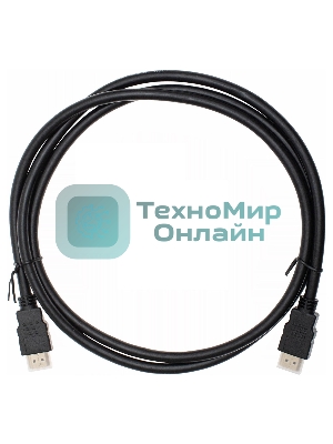 Кабель аудио-видео Cactus CS-HDMI.1.4-1.5 HDMI (m)/HDMI (m) 1.5м. позолоченные контакты черный