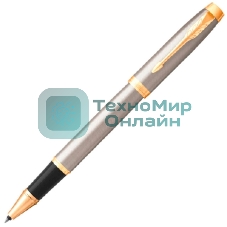 Ручка роллер Parker IM Core T321 (CW1931663) Brushed Metal GT, F, черные чернила, подарочная коробка