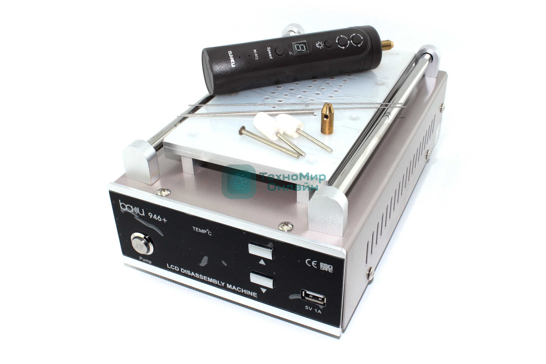 Вакуумный термостол, сепаратор стекла для сенсорных ЖК-экранов BAKU BA-946+