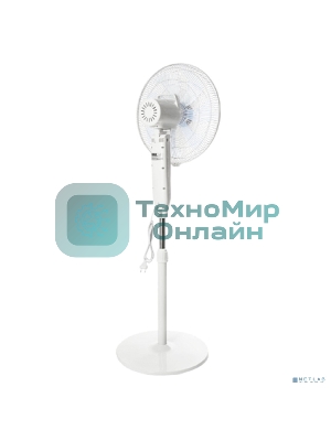 Вентилятор напольный DUX 7 лопастей, д/у управление, 50Вт белый 60-0221