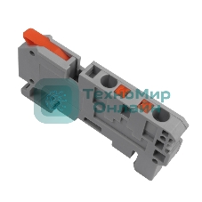Клемма СМК Rexant 222-421-PT-4 3 вывода рычаг-push-in на DIN-рейку (0,5-4 мм²) серый (40 шт/уп)