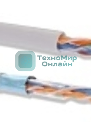 Кабель связи ITK витая пара U/UTP, кат.6, 4 пары 23AWG solid, 305м, ПВХ, серый