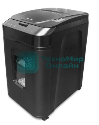 Шредер ГЕЛЕОС АП40-4, DIN P-4 (4 ур-нь секр.), фрагмент 3,9х12мм, АВТОПОДАЧА 170 лист (70г/м2), пл.карты/скрепки/скобы, 37 литров