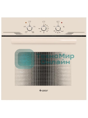 Встраиваеммый газовый духовой шкаф Gefest ДГЭ 621-01 В1, 52л, дверца с 2 стеклами, кремовый