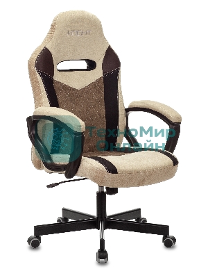 Кресло Бюрократ VIKING 6 KNIGHT BR FABRIC коричневый, ткань, 120 кг, механизм качания