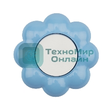 Выключатель одноклавишный Kranz HAPPY Цветок скрытой установки, белый/голубой