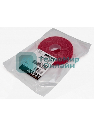 Лента (липучка) Hyperline WASNR-5x9-RD в рулоне, ширина 9 мм, длина 5 м, красный
