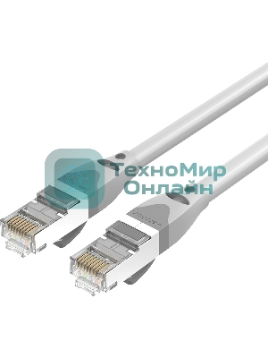 Патч-корд Vention прямой SFTP cat.6A, RJ45 - 0,5м. Серый