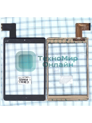 Сенсорное стекло (тачскрин) C196131F1-FPC808DR. черное