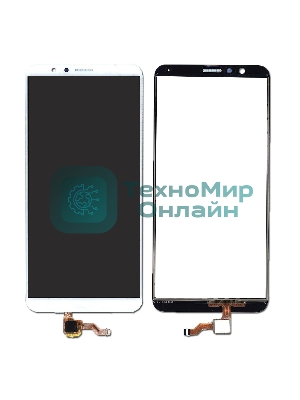 Сенсорное стекло (тачскрин) для Huawei Honor 7X, белое