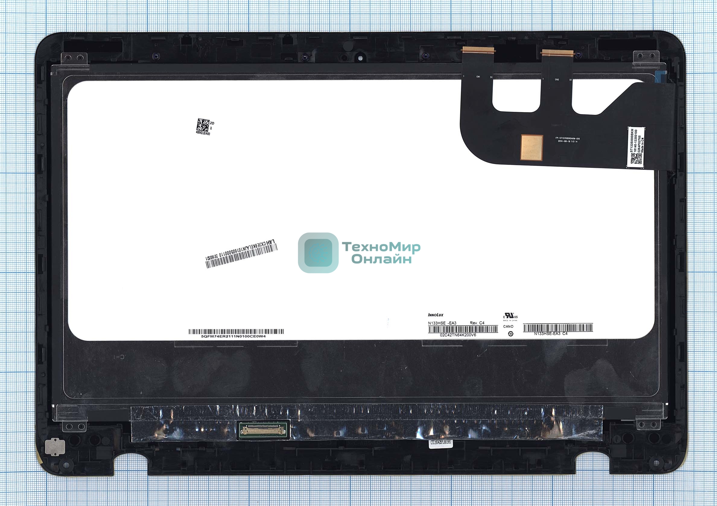 Модуль (матрица + тачскрин) для Asus Q304 черный с рамкой