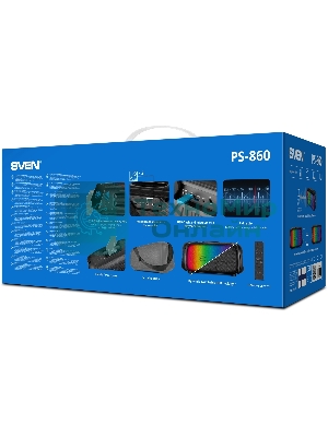 Портативная колонка SVEN PS-860 черный 100W 1.0 BT/3.5Jack 5400mAh