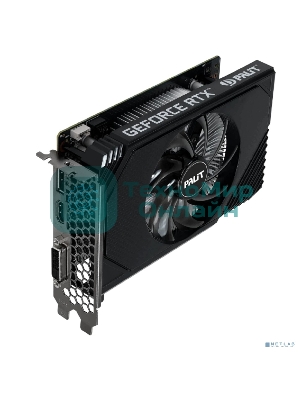Видеокарта Palit RTX 3050 STORMX OC 6Gb NVIDIA GeForce RTX 3050 6Gb PCI-E 4.0 96bit GDDR6 1042/14000 DVIx1 HDMIx1 DPx1 HDCP Ret