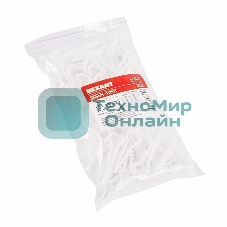 Дюбель-хомут нейлоновый прямоугольный Rexant 6-12 мм, белый, упаковка 100 шт.