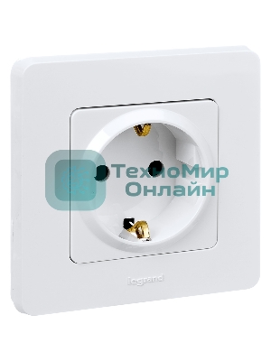 Розетка 2К+З немецкий стандарт 16А 250 В белый