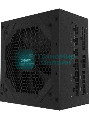 Блок питания Gigabyte P750GM (GP-P750GM), 750Вт, 80 PLUS Gold, 120мм, модульный, черный
