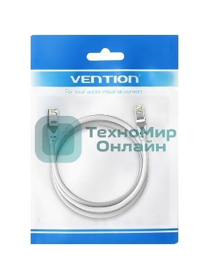 Патч-корд Vention прямой SFTP cat.6A, RJ45 - 0,5м. Серый