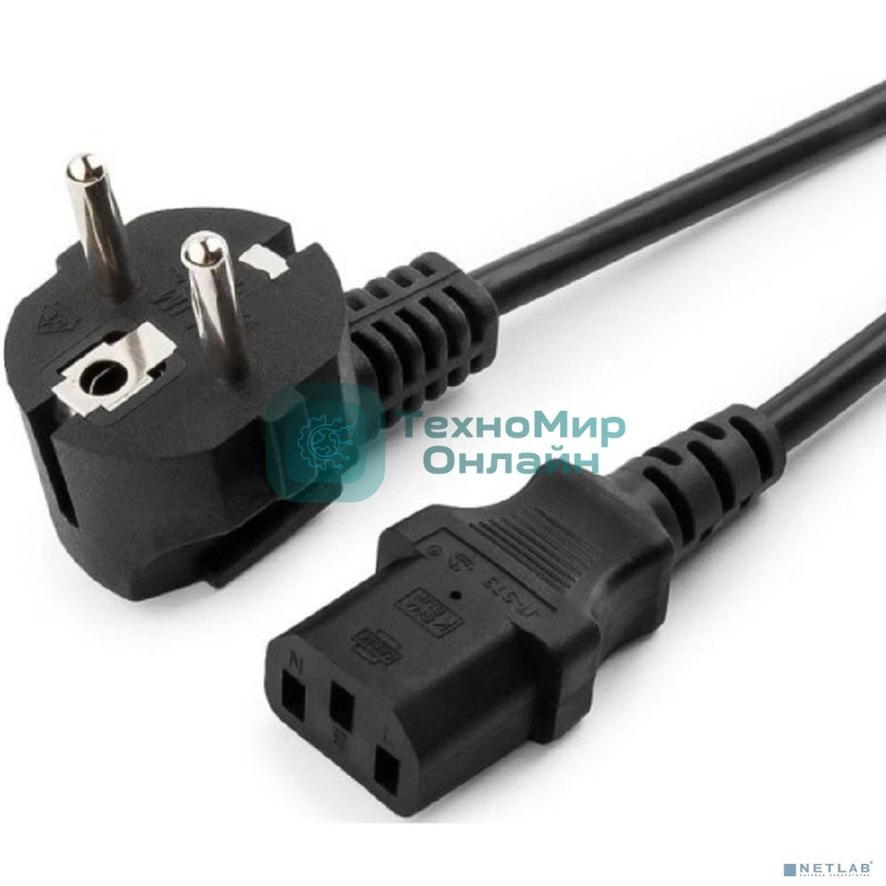 Кабель питания CEE Filum 7/7- С13, 3х0.75мм, 220В, 10A, черный, 1.2м [FL-PC10-EU-C13-1.2M] (873340)