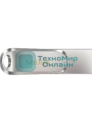 Флешка USB SanDisk Ultra Dual Luxe (SDDDC4-128G-G46), 128Gb, USB 3.1/USB Type-C, R/W 150/40, серебристый