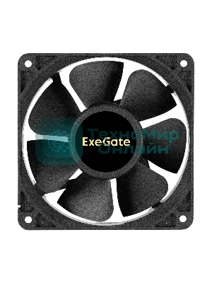 Вентилятор для корпуса ExeGate EX12038B3P-24 черный, 120 мм, 3000 об/мин, 46.1 дБ, 3 pin
