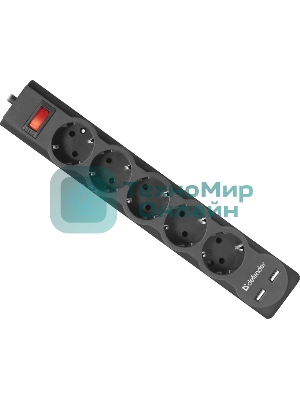 Сетевой фильтр Defender 5M DFS 755 5OUTL.