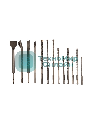 Набор буров и долот Kranz SDS PLUS, 13 предметов