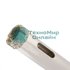 Сверло алмазное Matrix по керамограниту, 10 х 67 мм, 3-гранный хвостовик 2 шт.