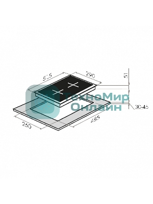 Газовая варочная панель HOMSair HGG323GCBK