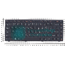 Клавиатура для ноутбука Lenovo IdeaPad Y480 черная с подсветкой