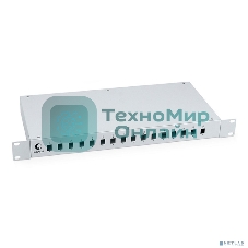 Бокс оптический Cabeus, портов: 16, SC (LC duplex), 32 хОВ, 1U, 44х485х200 мм (ВхШхГ), серый, (FO-19-16SC)