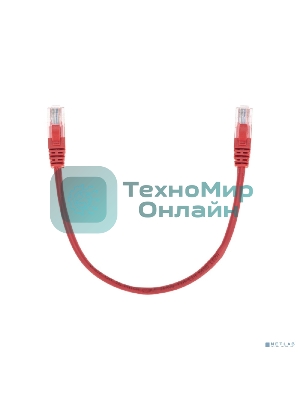 Патч-корд U/UTP Rexant cat.5e, RJ45-RJ45, 26AWG, ZH нг(А)-HF, красный, 0,3 м