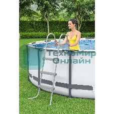 56950 BW, Bestway, Каркасный бассейн Steel Pro Max 427х107см, 13030л, фил.-насос 3028л/ч, лестница, тент, уп.1