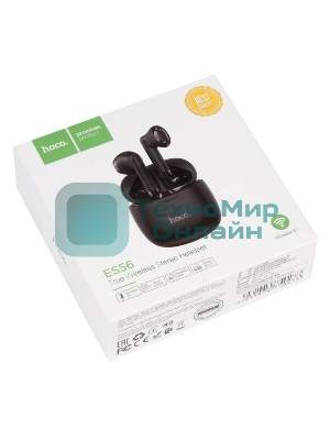 Наушники TWS Hoco ES56 черный, вкладыши, Bluetooth, до 4 ч.