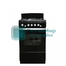 Плита газовая De Luxe 5040.36Г (КР) черный, конфорок 4 шт, духовка 43 л, 50 см x 85 см x 50 см