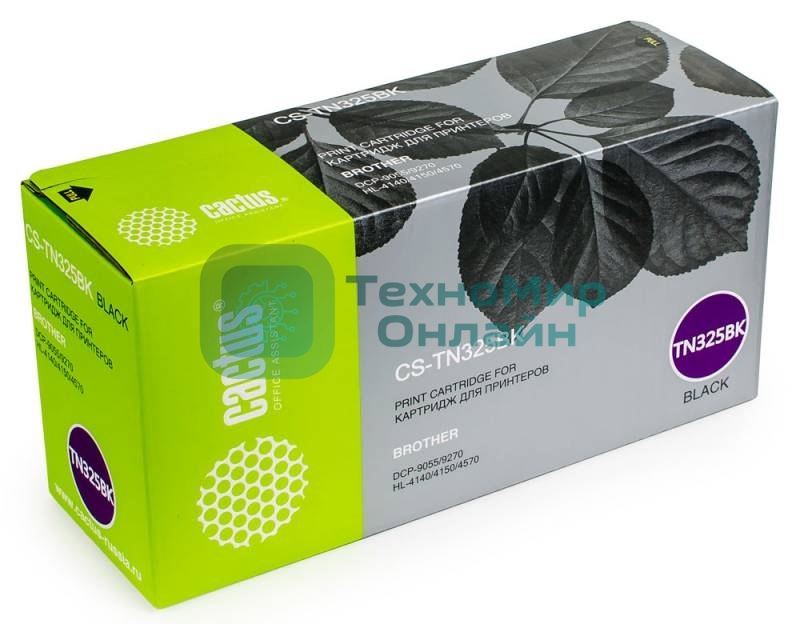 Картридж лазерный Cactus CS-TN325BK черный (4000 стр.) для Brother DCP 9055/9270; HL 4140/4150/4570