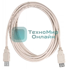 Кабель-удлинитель USB2.0 Buro USB2.0-AM/AF-3 A(m)/A(f) (3м)