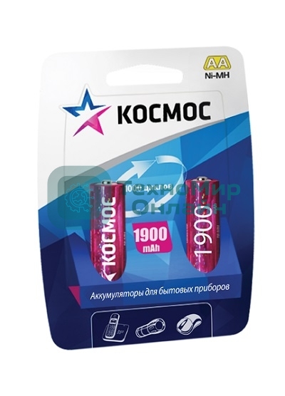 Аккумулятор Космос R6 NI-MH, 1900 мА·ч, 2 BL (блист.2шт)