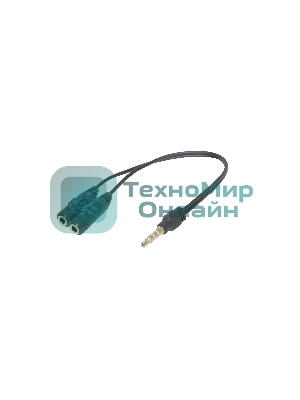 Переходник Defender Headset Jack 2x3.5jack - 3.5 4pin jack 0,15м