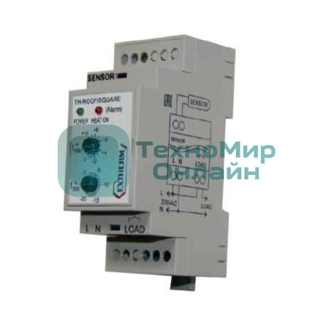 Термостат мех. для систем антиобледенения 16А на DIN-рейку EXTHERM Th-roof