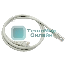 Патч-корд Buro UTP 4 пары cat6 CCA molded 1м серый RJ-45 (m)-RJ-45 (m)