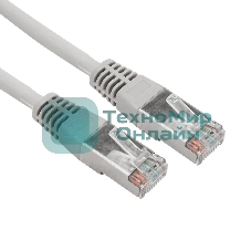 Патч-корд S/FTP Rexant cat.6a (10G), RJ45-RJ45, неэкранированный, 28AWG, LSZH, серый, 5 м