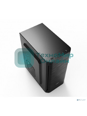 Компьютерный корпус CBR mATX Minitower MX10, c БП PSU-ATX400-08EC (400W/80мм), 2*USB 2.0, HD Audio+Mic, черный