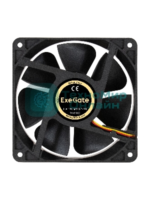 Вентилятор для корпуса ExeGate EX12038S3P-24 черный, 120 мм, 3000 об/мин, 46.1 дБ, 3 pin