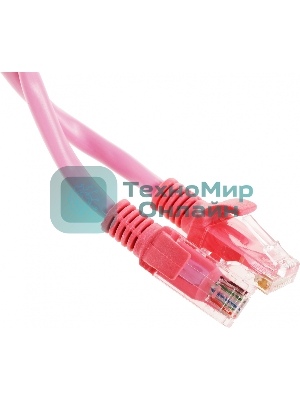 Патч-корд UTP Cablexpert cat.5e, 5м, литой, многожильный, розовый